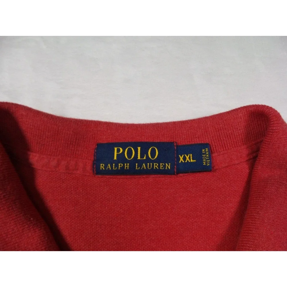 Polo Ralph Lauren Shirt Mens Size XXL Red Long Sleeve Stretch Embroidered‎ Pony